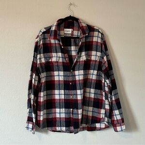 Goodfellow & Co Red and Blue Casual Button Down Shirt